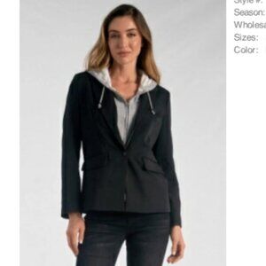 Black Blazer with removeable Hoodie